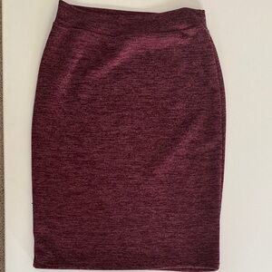 Maroon heathered skirt (M)